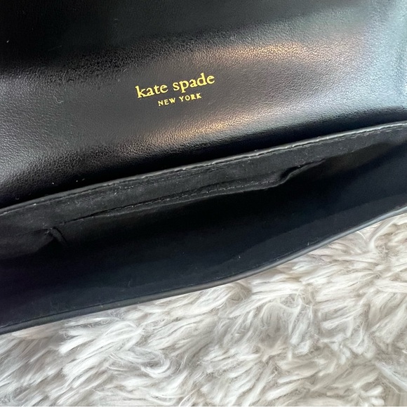 Kate Spade Black Leather Belt Bag with spade Detail NWT S/M - Picture 6 of 8